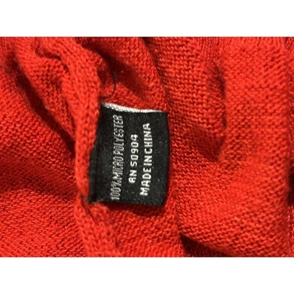 Pronti Collection by Phita Mens Red/Gray Striped Long‎ Sleeve Sweater - Picture 7 of 7